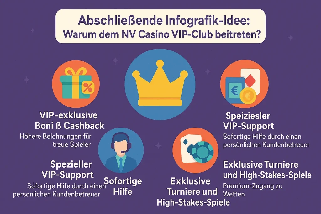 Abschließende Infografik-Idee Warum dem NV Casino VIP-Club beitreten