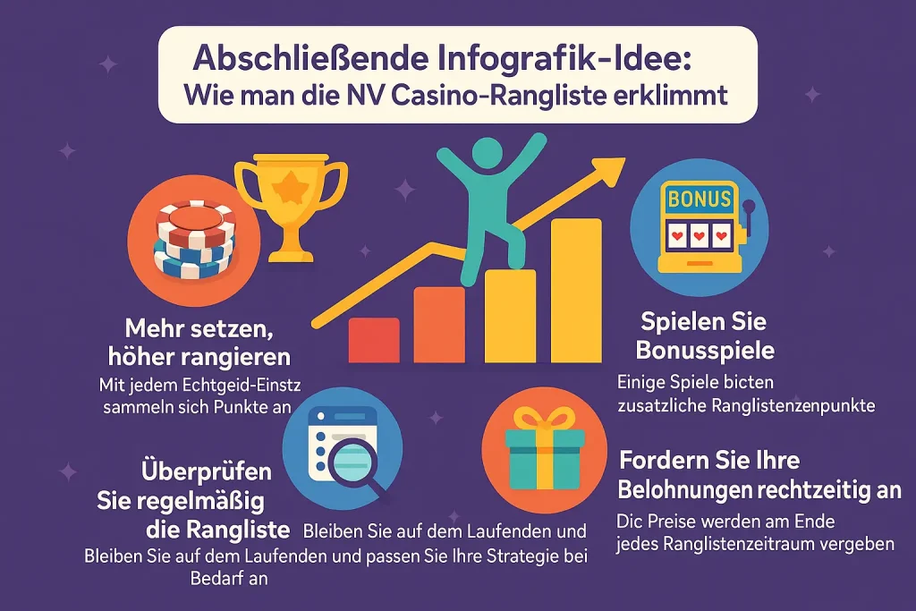 Abschließende Infografik-Idee Wie man die NV Casino-Rangliste erklimmt
