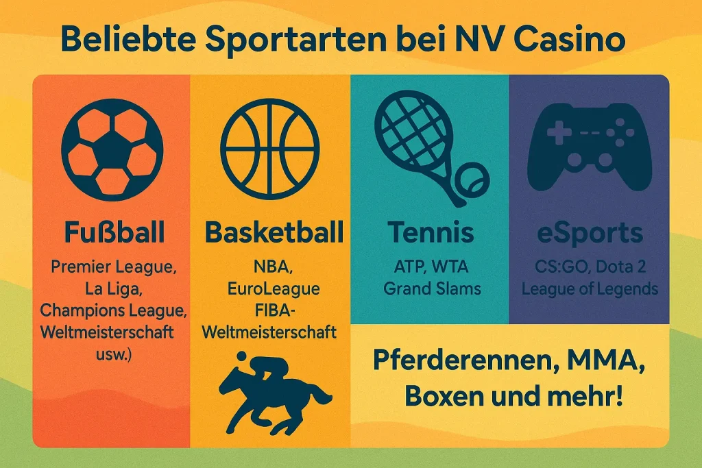 Beliebte Sportarten bei NV Casino
